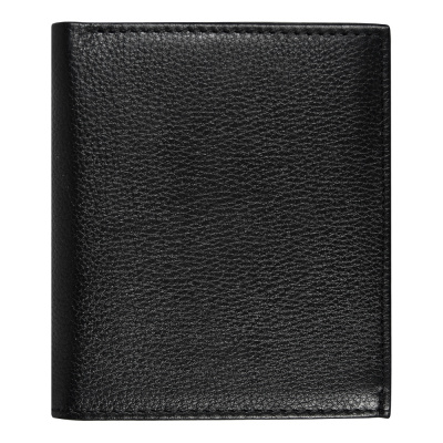 Кошелек с картхолдером Leather Plain, чёрный