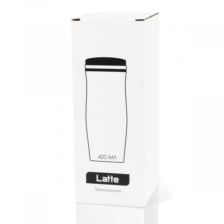 Термокружка Latte, бело-красный