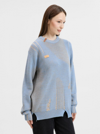 Джемпер Denim свободного силуэта на заказ, полушерсть, размер XS