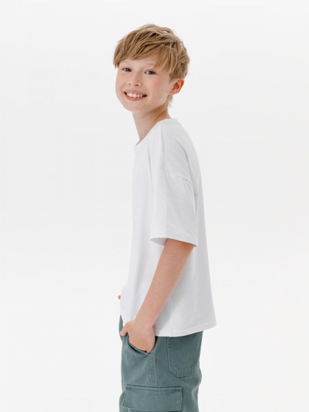 Футболка детская оверсайз Teezer, белая, 6 лет