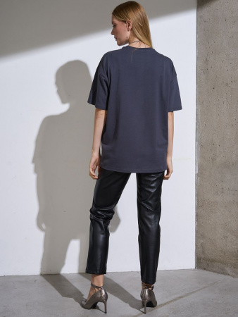 Футболка Oversize Premium, темно-серая (антрацит), размер S