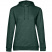 Толстовка с капюшоном женская Hoodie, темно-зеленый меланж, размер M