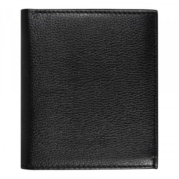 Кошелек с картхолдером Leather Plain, чёрный